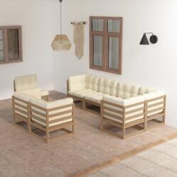 vidaXL Set mobilier de grădină cu perne, 8 piese, lemn masiv pin (3076717) - comfy