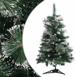 vidaXL Brad de Crăciun artificial cu suport verde și alb 60 cm PVC (340539) - comfy