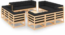 vidaXL Set mobilier de grădină cu perne, 13 piese, lemn masiv de pin (3083736) - comfy