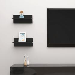 vidaXL Rafturi de perete, 2 buc. , negru extralucios, 40x11, 5x18 cm (807311) - comfy