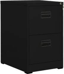 vidaXL fekete acél irattartó szekrény 46 x 62 x 72, 5 cm (336272) - vidaxl