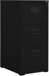 vidaXL fekete acél irattartó szekrény 46 x 62 x 102, 5 cm (336276) - vidaxl