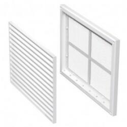 Dalap Rozsdamentes acélból készült szellőzőrács mechanikus szabályozással 260x240 mm (6099)