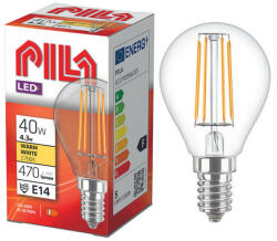 Pila (Philips) E14 LED 4, 3W 470lm 2700K - 40W izzó helyett (929001890431)