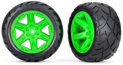 Traxxas Roată Traxxas 2.8", disc RXT verde, anvelope Anaconda (2WD spate) (2) (TRA6768G)