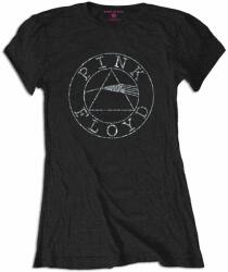 Pink Floyd Circle Logo Тениска с къс ръкав Black M Дамски (PFTS91LB02)