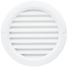 Dalap Műanyag kerek szellőzőrács karimával és rovarhálóval Ø 125 mm, fehér (8581)