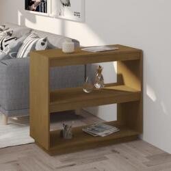 vidaXL Bibliotecă, maro, 80x35x71 cm, lemn masiv de pin (810882) Biblioteca
