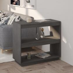 vidaXL Bibliotecă, gri, 80x35x71 cm, lemn masiv de pin (810881) Biblioteca