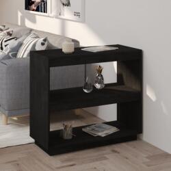 vidaXL Bibliotecă, negru, 80x35x71 cm, lemn masiv de pin (810883) Biblioteca