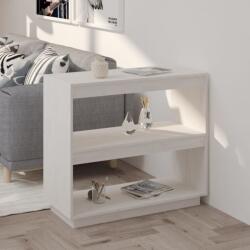 vidaXL Bibliotecă, alb, 80x35x71 cm, lemn masiv de pin (810880) Biblioteca