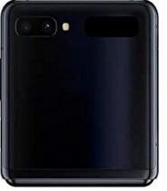 Samsung F700 Galaxy Z Flip felső akkufedél (hátlap) kamera lencsével és ragasztóval, kis lcd nélkül, fekete (gyári)