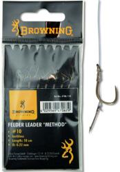 Browning #10 feeder method előkötött horog bojli tűvel bronz 10lbs / 4, 5kg hooklength: 10cm (4706110) - sneci