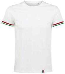 SOL'S Tricou barbati, bumbac 100%, Sol's SO03108 Rainbow White/Red/White/Kelly Green (so03108wh/re/wh/kl)