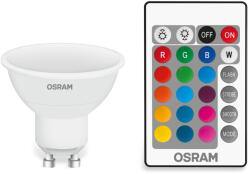 OSRAM Bec LED Spot Osram LED BASE PAR16 LED Spot 25 120° 4.5W 827 GU10 DIM Telecomanda 250lm 2700K CRI80 (4058075091009)