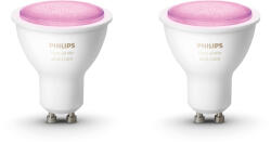 Philips 2x Bec LED Spot Philips Hue Alb & Color Ambiance GU10 (62925000)