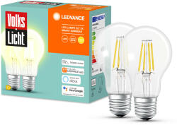OSRAM Bec LED LEDVANCE SMART+ Bluetooth Filament clasic cu filament clasic pachet dublu A 60 6W E27 DIM 2700K 806lm (4058075617841)