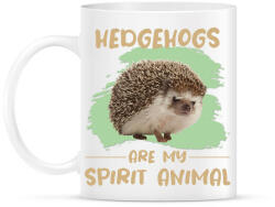 printfashion Hedgehogs are my spirit animal - Bögre - Fehér (7094762)