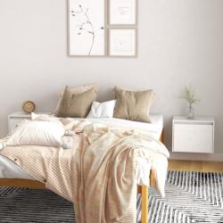 vidaXL Dulapuri de perete, 2 buc. , alb, 45x30x35 cm, lemn masiv de pin (813438) Raft