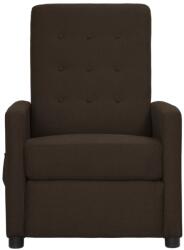 vidaXL Fotoliu de masaj, maro închis, material textil (338995)