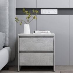 vidaXL Noptieră, gri beton, 45x34, 5x44, 5 cm, PAL (809853)