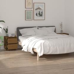vidaXL Noptiere, 2 buc, maro miere, 40x35x50 cm, lemn masiv de pin (813322)