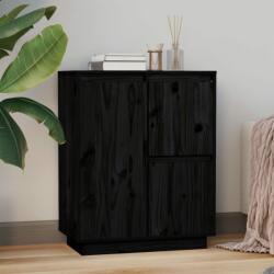 vidaXL Servantă, negru, 60x34x75 cm, lemn masiv de pin (813394) Comoda