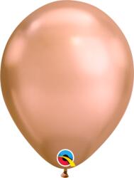  11 inch-es Chrome Rosegold - Rózsaarany Kerek Lufi (6 db/csomag)