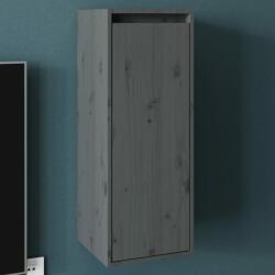 vidaXL Dulap de perete, gri, 30x30x80 cm, lemn masiv de pin (813499) - vidaxl