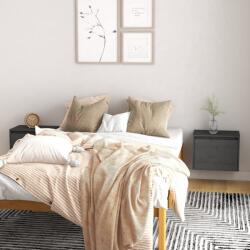 vidaXL Dulapuri de perete, 2 buc. , gri, 45x30x35 cm, lemn masiv de pin (813440) Raft