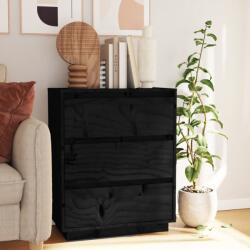 vidaXL Servantă, negru, 60x34x75 cm, lemn masiv de pin (813364) Comoda
