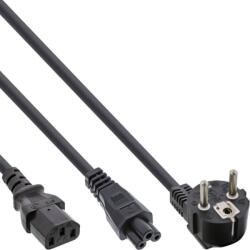 InLine Cablu de alimentare in Y Schuko la C13 & C5 2m Negru, InLine IL16653D (IL16653D)