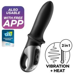 Satisfyer Vibrator Anal Hot Passion Satisfyer Free App Silicon Negru 18 cm