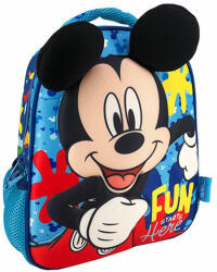 Luna Mickey egér Fun Starts Here 3D mintás ovis hátizsák 27x10x31cm (000562939)