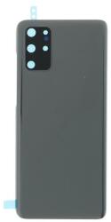 tel-szalk-192968302 Samsung Galaxy S20 Plus / S20 Plus 5G szürke Akkufedél hátlap - kamera lencse burkolati elem ragasztóval (tel-szalk-192968302)