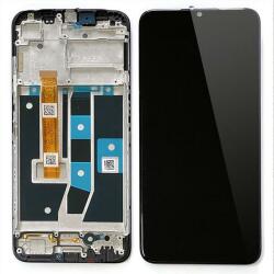  4908019 Gyári Oppo A16 / A16K / A16S / A54S / Realme C25S fekete LCD kijelző érintővel kerettel előlap (4908019)