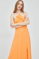 VERO MODA ruha narancssárga, maxi, harang alakú - narancssárga L