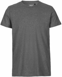 Neutral Férfi póló Fit organikus Fairtrade biopamutból - Sötét melírozott | 3XL (NE-O61001-1000133122)