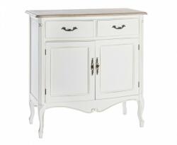 Bizzotto Comoda, 2 sertare, 2 usi lemn alb maro, Justine, 86x40x90 cm (0745829) Comoda