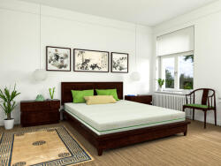 SleepLine Saltea ortopedica SleepLine Bamboo Adaptive Memory 15+3+4, H 22 cm, Bambus Organic, 7 zone de confort, Spuma cu Memorie, Duritate Medie 90x200 cm Saltea