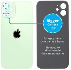 Apple iPhone 12 Mini - Sticlă Carcasă Spate cu Orificiu Mărit pentru Cameră (Green), Green