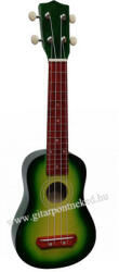 MSA UK-3 GB, zöld szoprán ukulele vékony tokkal