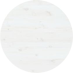 vidaXL Blat de masă, alb, Ø90x2, 5 cm, lemn masiv de pin (813657) - vidaxl