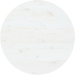 vidaXL Blat de masă, alb, Ø90x2, 5 cm, lemn masiv de pin (813657)
