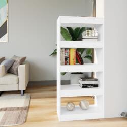 vidaXL Bibliotecă/Separator cameră, alb, 60x30x135 cm, lemn prelucrat (811664) - vidaxl