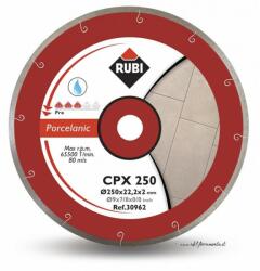 RUBI Disc diamantat CPX 250 PRO RUBI, 250/25.4mm, gresie/faianta portelanata, 30962 Disc de taiere