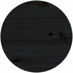 vidaXL Blat de masă, negru, Ø30x2, 5 cm, lemn masiv de pin (813658)