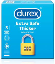 Durex Extra Safe Thicker prezervative mai groase cu mai mult gel 3 buc