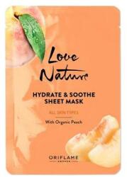 Oriflame Mască de față din țesătură cu piersici și efect de netezire - Oriflame Love Nature Hydrate & Soothe Sheet Mask 24 ml Masca de fata