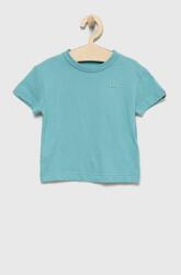 Levi's tricou de bumbac pentru copii culoarea turcoaz, neted PPYY-TSB0IW_56X